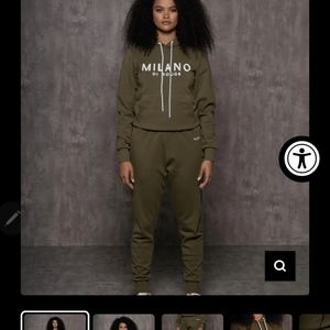 Blk milano sweat suit